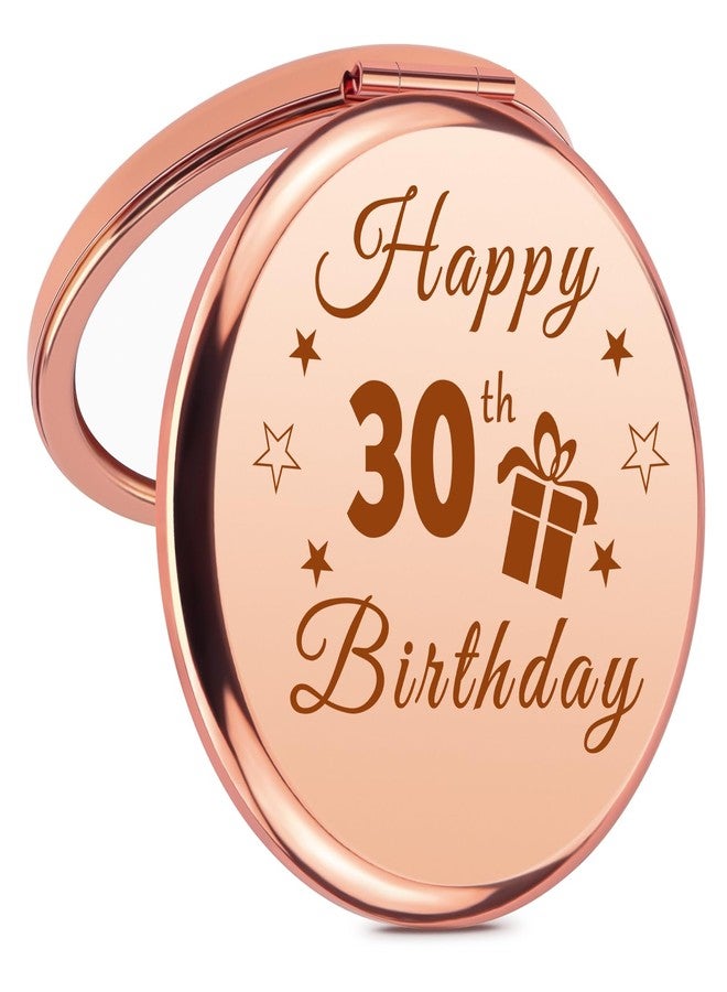 Mikela Happy 30th Birthday Gifts for Her Women Makeup Mirror 1995 30th Birthday Gift 30 Year Old Birthdays Gift for Female Friend Sister Wife Daughter Compact Pocket Mirror 30 Year Old Party Travel Gifts - Image 1