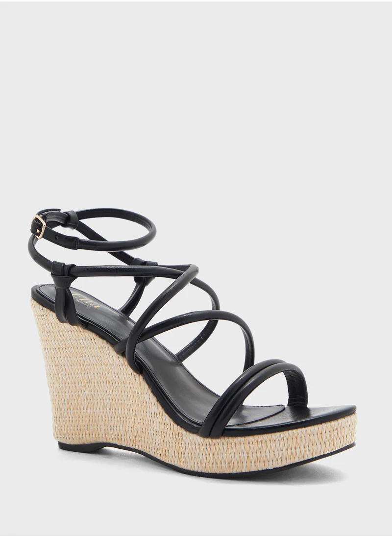 ELLA Strappy Ankle Wedge Sandal