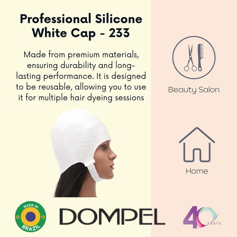 DOMPEL Dompel Silicone Highlight Hair Cap | Reusable Professional Silicone Cap with Needle | Special for Hair Dyeing | Model 233 CA  - Image 2