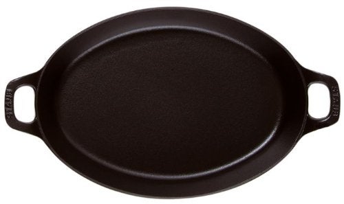 Staub 40509-341 Oval Stackable Dish, Black, 11.0 inches (28 cm), Enameled Iron - Image 2