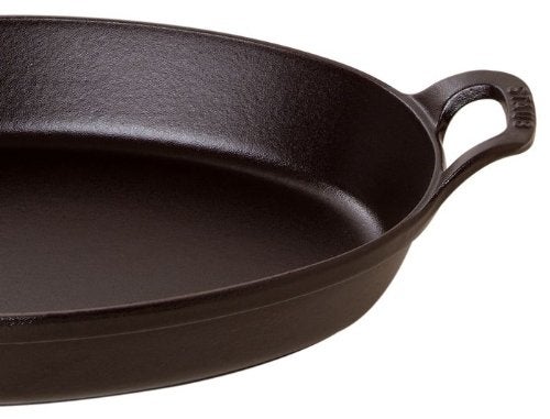 Staub 40509-341 Oval Stackable Dish, Black, 11.0 inches (28 cm), Enameled Iron - Image 3