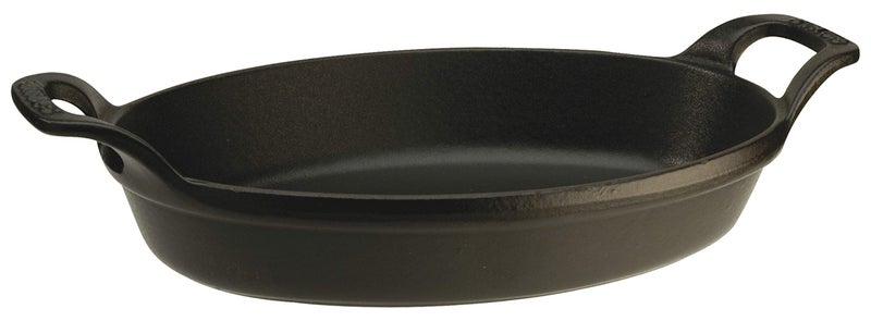 Staub 40509-341 Oval Stackable Dish, Black, 11.0 inches (28 cm), Enameled Iron - Image 5