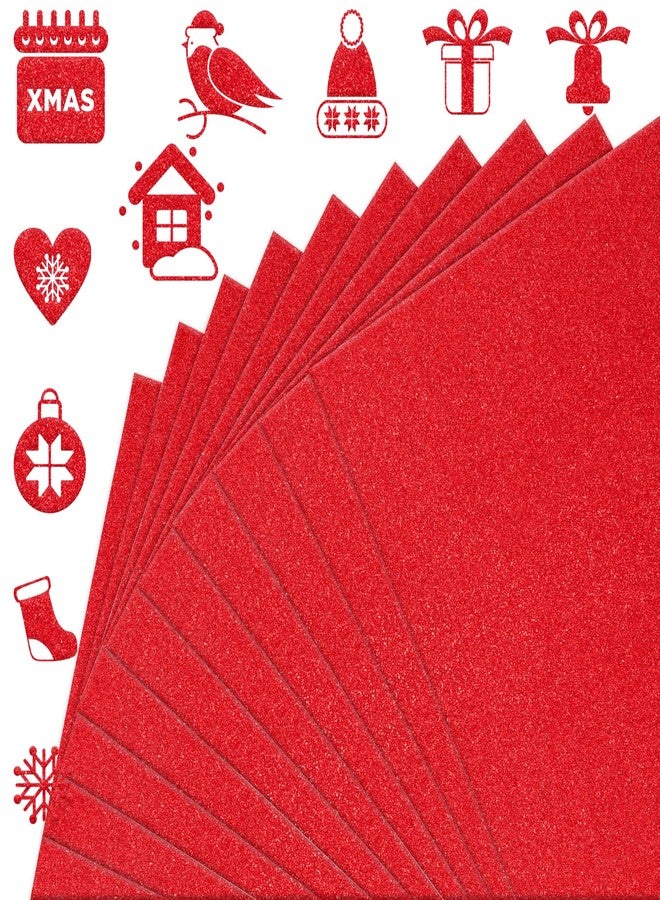FEILIBAY 20 Sheets Christmas Red Glitter Cardstock Paper, A4 Size Glitter Paper for Crafts, Birthday and Wedding Party decorations, Gift Box packing and Other DIY Projects, 250GSM/92lb - Image 5