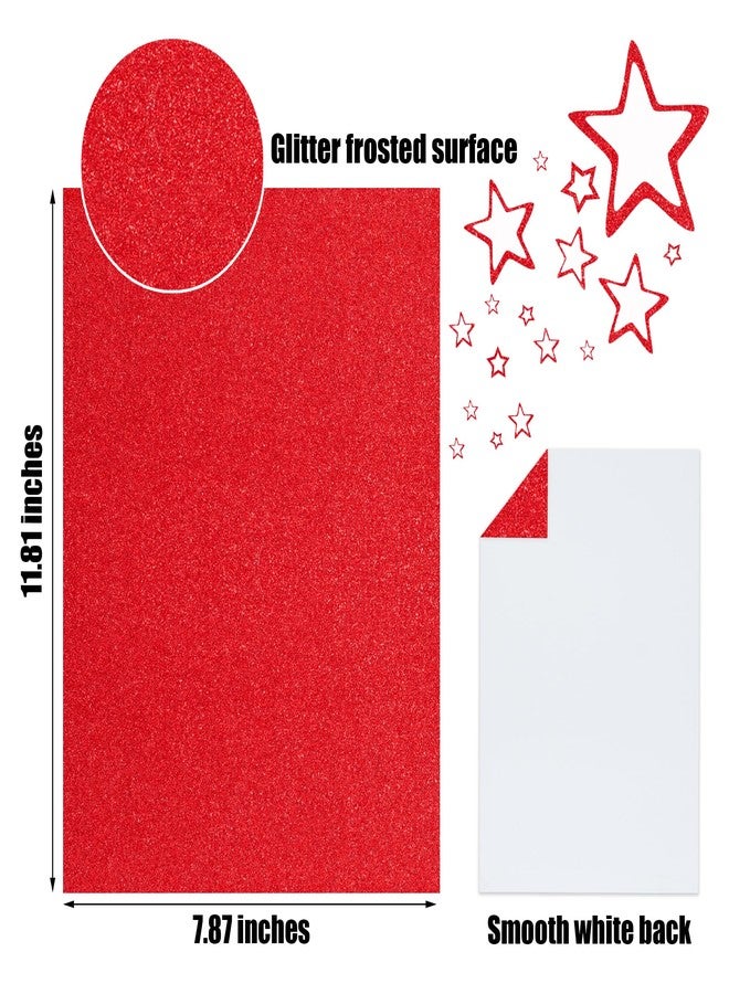 FEILIBAY 20 Sheets Christmas Red Glitter Cardstock Paper, A4 Size Glitter Paper for Crafts, Birthday and Wedding Party decorations, Gift Box packing and Other DIY Projects, 250GSM/92lb - Image 2