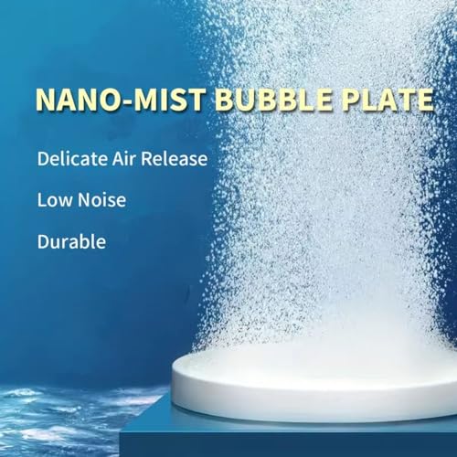 VAYINATO® 4 inch White Non Clogging Round Air Stone Disc Bubble Diffuser (Motor Not Included) for Aquarium Fish Tank Hydroponics Pump Ceramic Airstones (White) By Petzlifeworld - Image 5