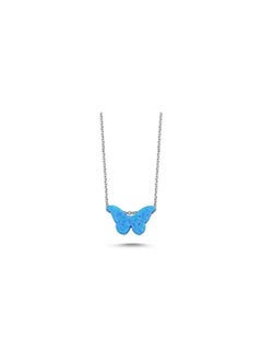 Fayruz Jewelry Stainless Steel Blue Opal Chain Necklace 45cm Length, Blue Opal, for Women 18K White Gold Plated Steel Fashion Jewelry Necklace Chunky Jewelry for Girls and Women - pzsku/Z717EA2805801092C98BEZ/45/_/1731788399/01a218e1-247f-4498-9273-5d4049c77fbd