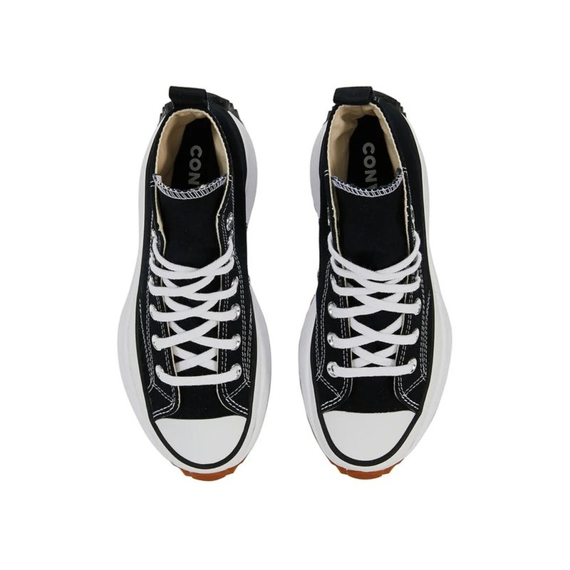 Converse Run Star Hike High-Top Canvas Sneakers - Black & White Platform Sole for Men & Women - Image 5