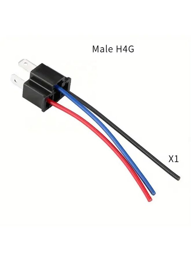 Male H4G Car Headlight Bulb Power Cable Harness Connector Extension 1Pcs - Image 1
