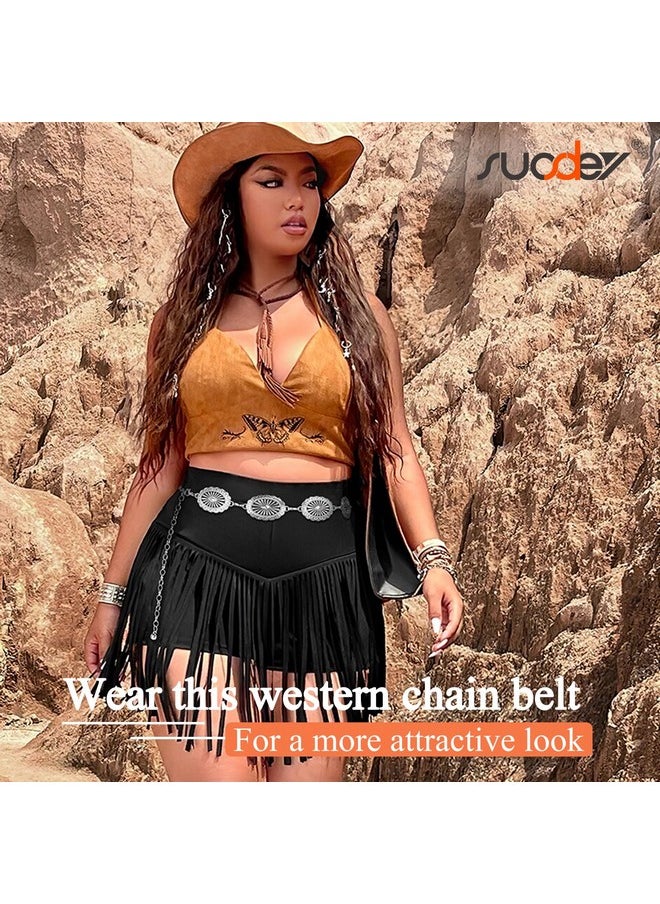 Western Chain Belts For Women Cowgirl Concho Country Belts Metal Adjustable Vintage Silver Belt - pzsku/Z717EB9556A996464DDF2Z/45/_/1718301595/0a94c729-c26f-4433-bea9-e91609ab0051