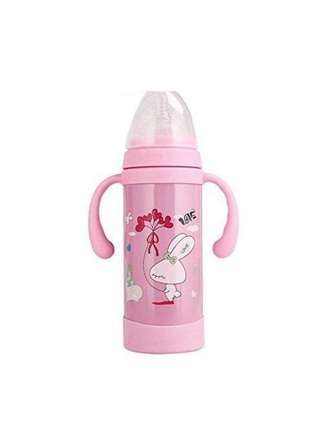 Chinmay Kids - 220 Ml Thermal Insulation Stainless Steel Baby Feeding Bottlepink (Print May Vary) - Image 1