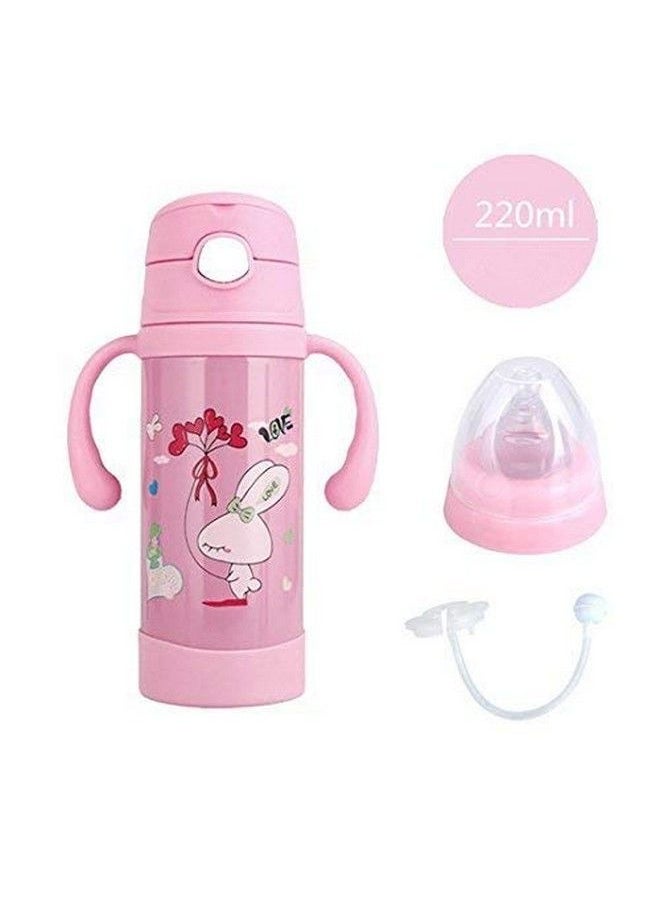 Chinmay Kids - 220 Ml Thermal Insulation Stainless Steel Baby Feeding Bottlepink (Print May Vary) - Image 1