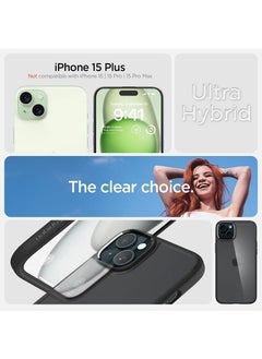 Spigen غطاء حماية ألترا هايبرد لهاتف آيفون 15 بلس - أسود غير لامع  - Image 2