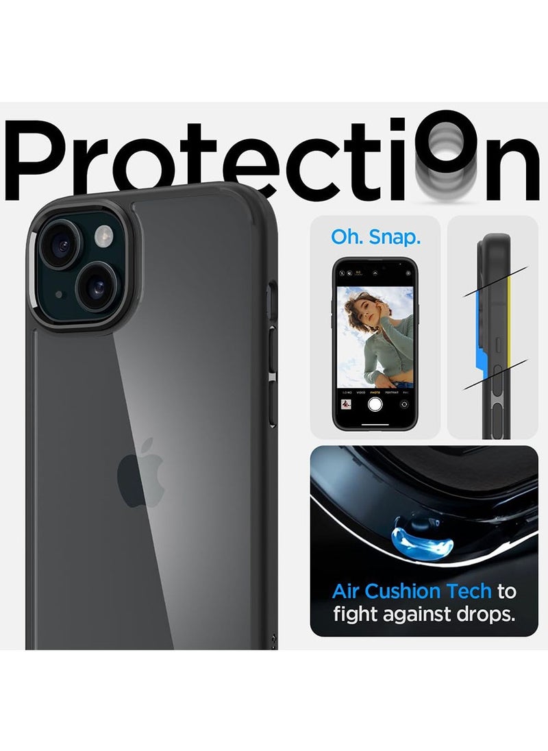 Spigen Ultra Hybrid for iPhone 15 PLUS Case Cover - Matte Black  - Image 5