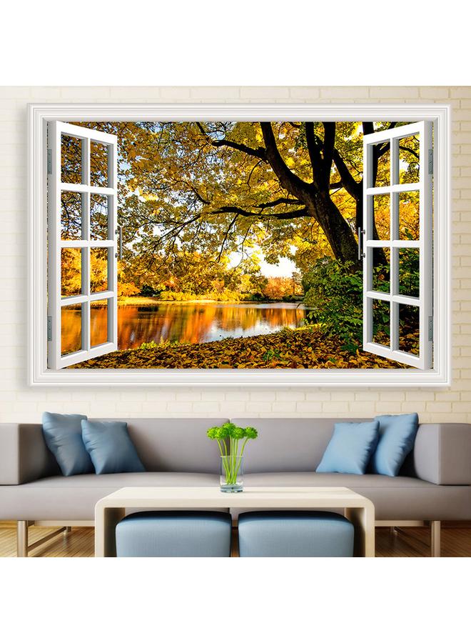 Bluejw Landscape Painting Wall Stickers 3D Stereo Mural Stickers Self-adhesive Living Room Background Wall Decorative Painting Fake Window Stickers - Image 1