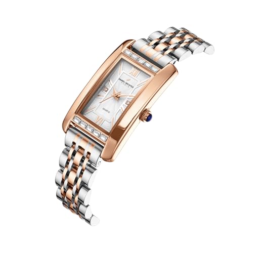 Daniel Hechter Paris Solferino Collection Stylish Analog Watch for Women with Rectangular Dial, Roman Accents, Stainless Steel Strap & Water Resistant - DHW2010 - Image 5