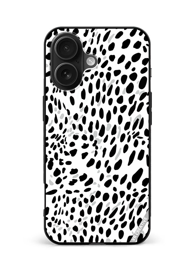 VR CREATIVE Protective Case Cover For Apple iPhone 16 Plus Black Gray On A White Design Multicolour