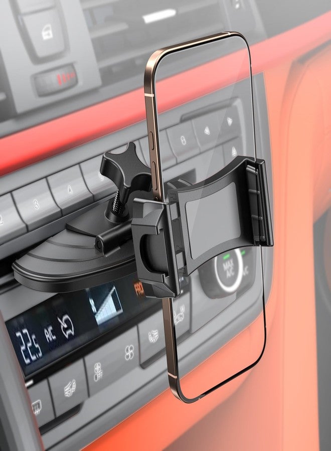 MAGJIEYX CD Slot Car Phone Holder, 3X Stable No Vent Block Mount Work with iPhone 16 15 14 13 12Series 4.7''-7'' All Smartphones, 360°Rotate Cradle Ideal for 99% Sedan/SUV/Truck & Bumpy Roads - Image 1
