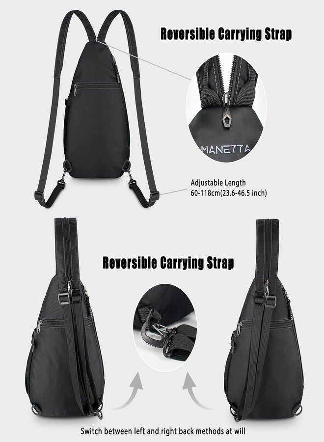MANETTA Sling Bag for Men and Women, Water-resistant Crossbody Bag, Multi-functional Backpack with Water Bottle Pocket,Large Sling Backpack with Adjustable Shoulder Strap for Daypack Travel Hiking - Image 3