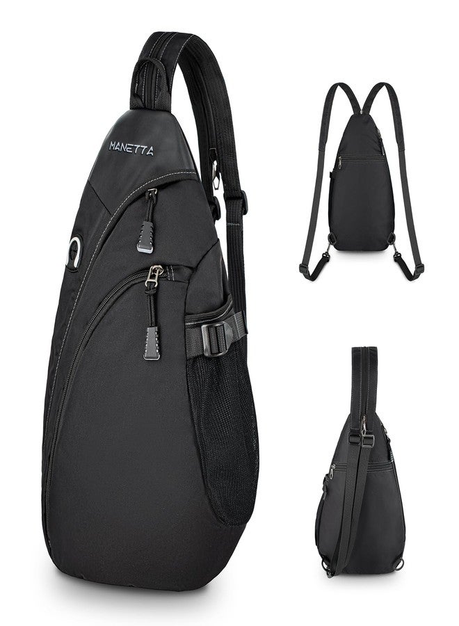 MANETTA Sling Bag for Men and Women, Water-resistant Crossbody Bag, Multi-functional Backpack with Water Bottle Pocket,Large Sling Backpack with Adjustable Shoulder Strap for Daypack Travel Hiking - Image 1
