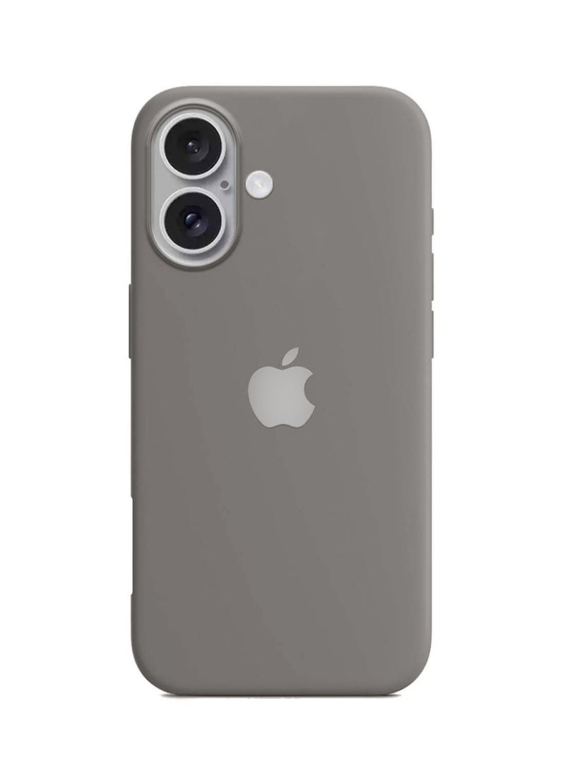 Wtech Apple iPhone 16 Plus 2024 Premium Soft Liquid Silicone Case Cover - Titanium