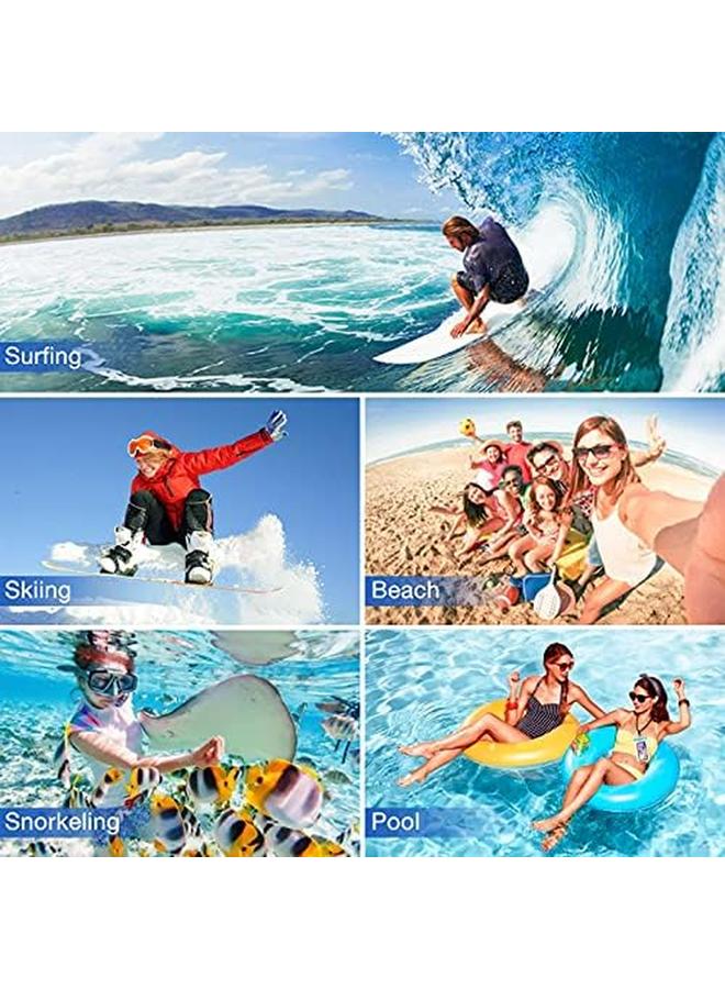 Procases 4 Pack Waterproof Phone Pouch Dry Bag Underwater Case For Iphone 15 14 13 12 Pro Max 11 Pro Max 13 Mini Xs Max Xr X 8 7 Galaxy S23 S22 S21 Ultra Note Up To 7" Blue Green Pink Yellow - Image 3