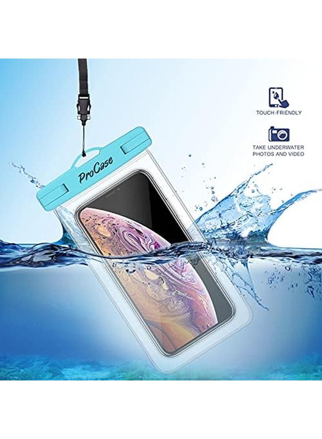 Procases 4 Pack Waterproof Phone Pouch Dry Bag Underwater Case For Iphone 15 14 13 12 Pro Max 11 Pro Max 13 Mini Xs Max Xr X 8 7 Galaxy S23 S22 S21 Ultra Note Up To 7" Blue Green Pink Yellow - Image 4