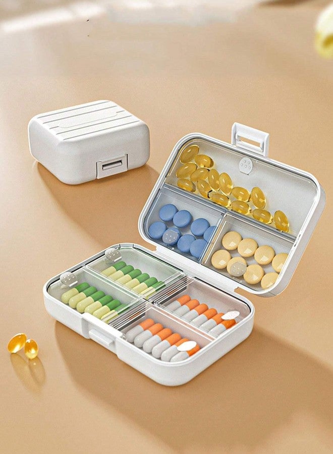Apexx Pill Medicine Organizer Storage Box with 7 Compartments - Moisture Proof, Made of Food Grade Cereal Fiber, BPA free Wheat Straw Material, Ideal for Travel, Pocket, Purse, Daily Pill Case, Portable Medicine Vitamin Holder Container - 1 Pc (MultiColor) - Image 2