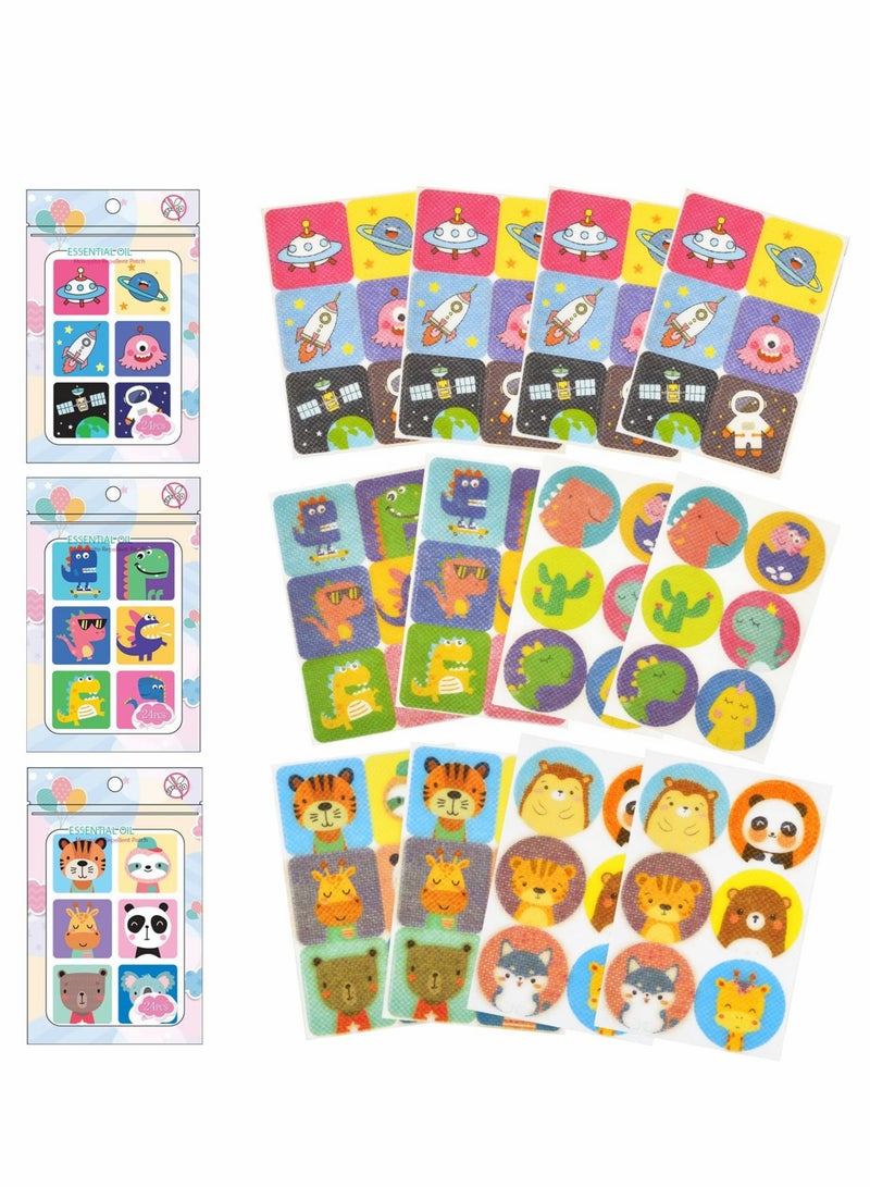 ملصقات طاردة للناموس الطبيعية عدد 72 للأطفال والبالغين حماية لمدة 24 ساعة مثالية للاستخدام الداخلي والخارجي والتخييم - Image 1