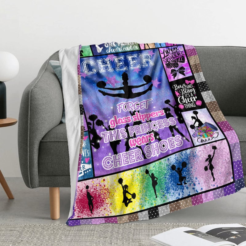 Mubpean Cheerleader Gifts Blanket 50""x40"" - Cheerleading Gifts for Girls - Cheer Gifts for Cheerleaders - Gifts for Cheerleaders - Cheer Coach Gift - Cheer Squad - Birthday Gift Ideas for Teens Kids - Image 2
