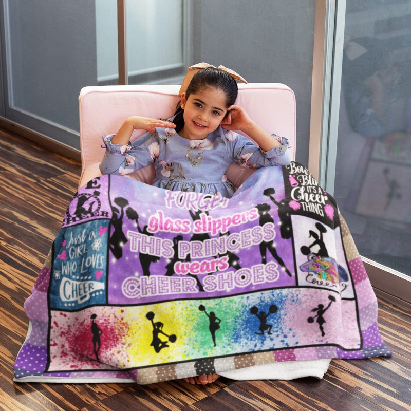 Mubpean Cheerleader Gifts Blanket 50""x40"" - Cheerleading Gifts for Girls - Cheer Gifts for Cheerleaders - Gifts for Cheerleaders - Cheer Coach Gift - Cheer Squad - Birthday Gift Ideas for Teens Kids - Image 3