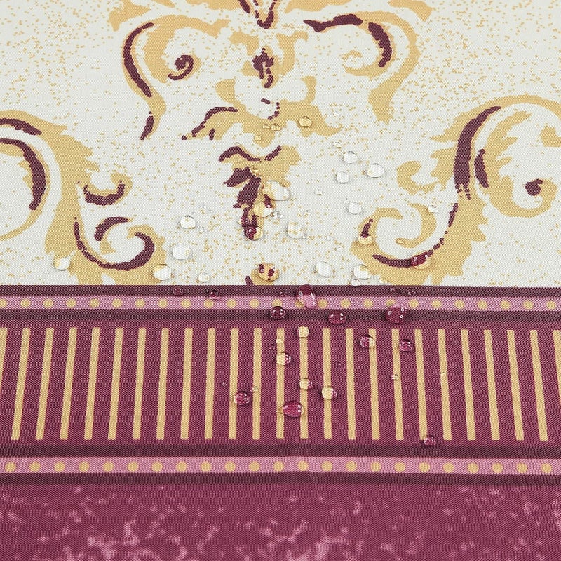 BESTRIPES Fabric Shower Curtain, Burgundy and Gold Yellow Boho Paisley Damask Print Shower Curtains for Bathroom, Waterproof Bathroom Curtains, 72" W x 72" H - Image 4