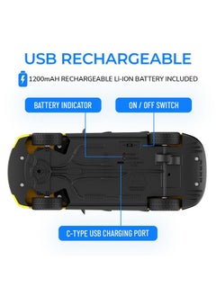 MIRANA Mirana Tracer | Rechargeable High Speed Racing RC Car | On Click Nitro Boost | Remote Control Car Toys for Kids for Boys & Girls | Made in India (Tuscan Yellow)  - Image 3