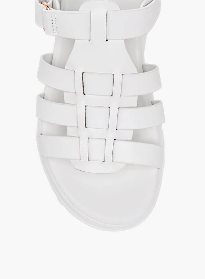 Le Confort Girls Solid Chunky Sole Strap Sandals with Hook and Loop Closure Ramadan Collection - Image 3