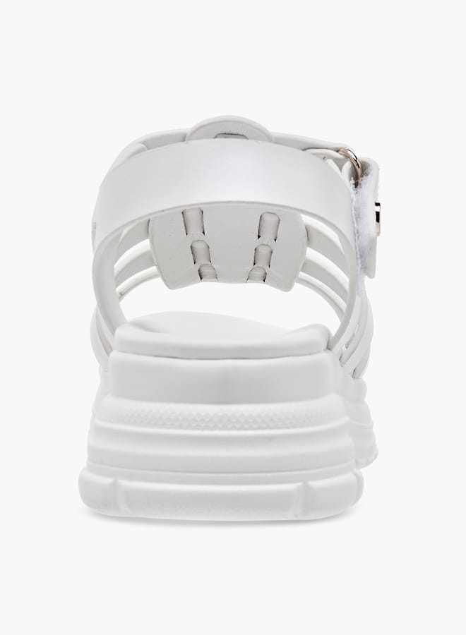 Le Confort Girls Solid Chunky Sole Strap Sandals with Hook and Loop Closure Ramadan Collection - Image 4