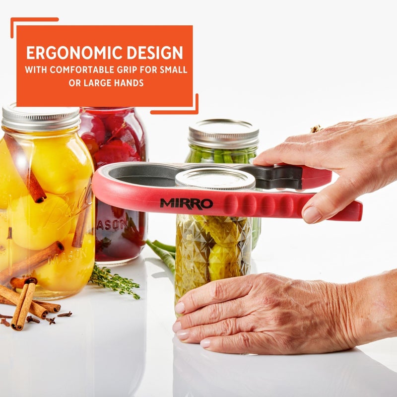 Mirro 4-Hole Silicone Folded Red Canning Jar And Bottle Opener Mir 11306 - Image 5