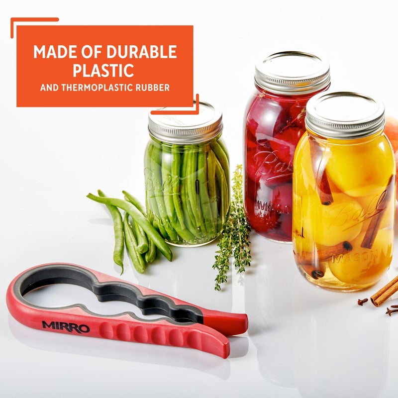 Mirro 4-Hole Silicone Folded Red Canning Jar And Bottle Opener Mir 11306 - Image 3