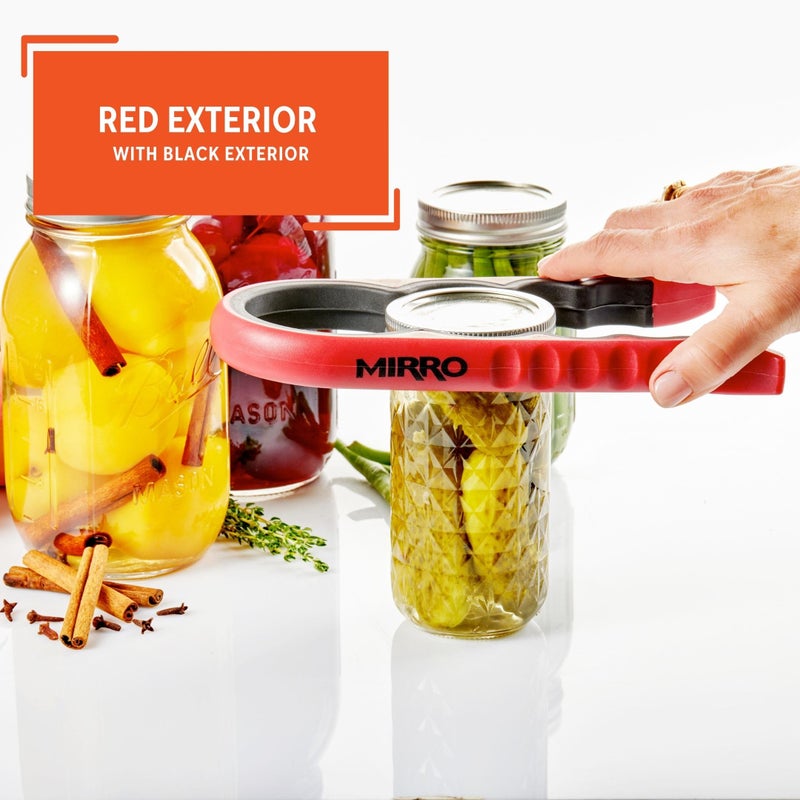 Mirro 4-Hole Silicone Folded Red Canning Jar And Bottle Opener Mir 11306 - Image 4