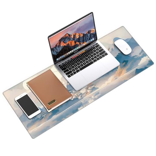 Galdas Gaming Mouse Pad XXL XL Large Long Extended Big Mousepad Non-Slip Rubber Keyboard Mouse Pad with Stitched Edges for Laptop Home Office (31.5x11.8x0.08 Inch) -Cloud Scenery - Image 3
