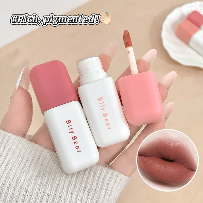 OCHEAL Matte Lip Mud Liquid Lipstick, Velvet Soft Lip Tint for Women, Lightweight Creamy Long Lasting Lip Color, 1 Pc, 01 - Image 4