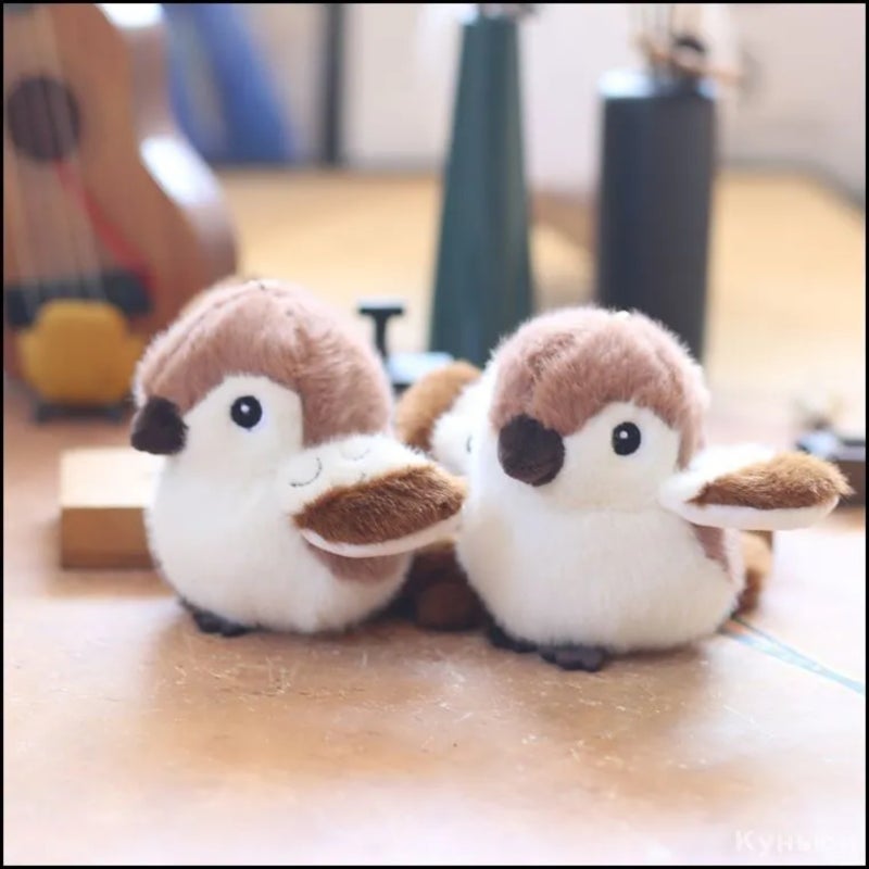 Cute and soft sparrow keychain - Image 2