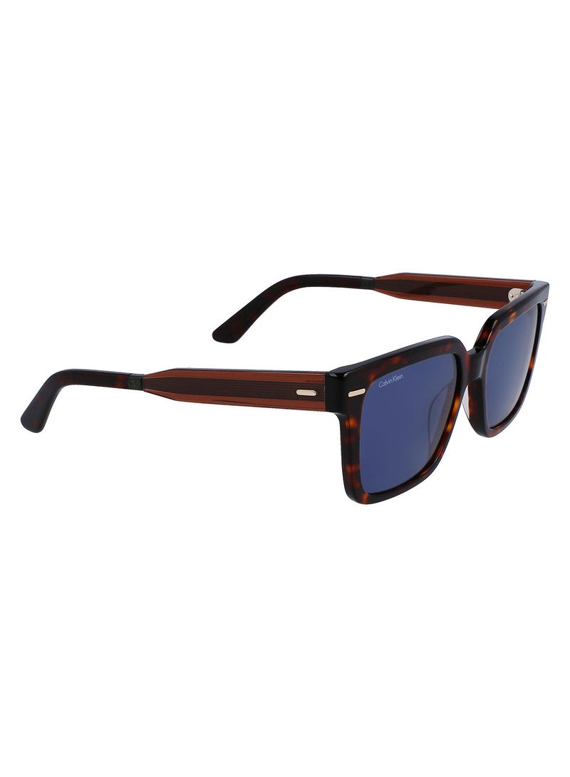 CALVIN KLEIN Full Rim Acetate Rectangle Calvin Klein Sun Ck22535S 5517 (235) Dark Havana - Image 2