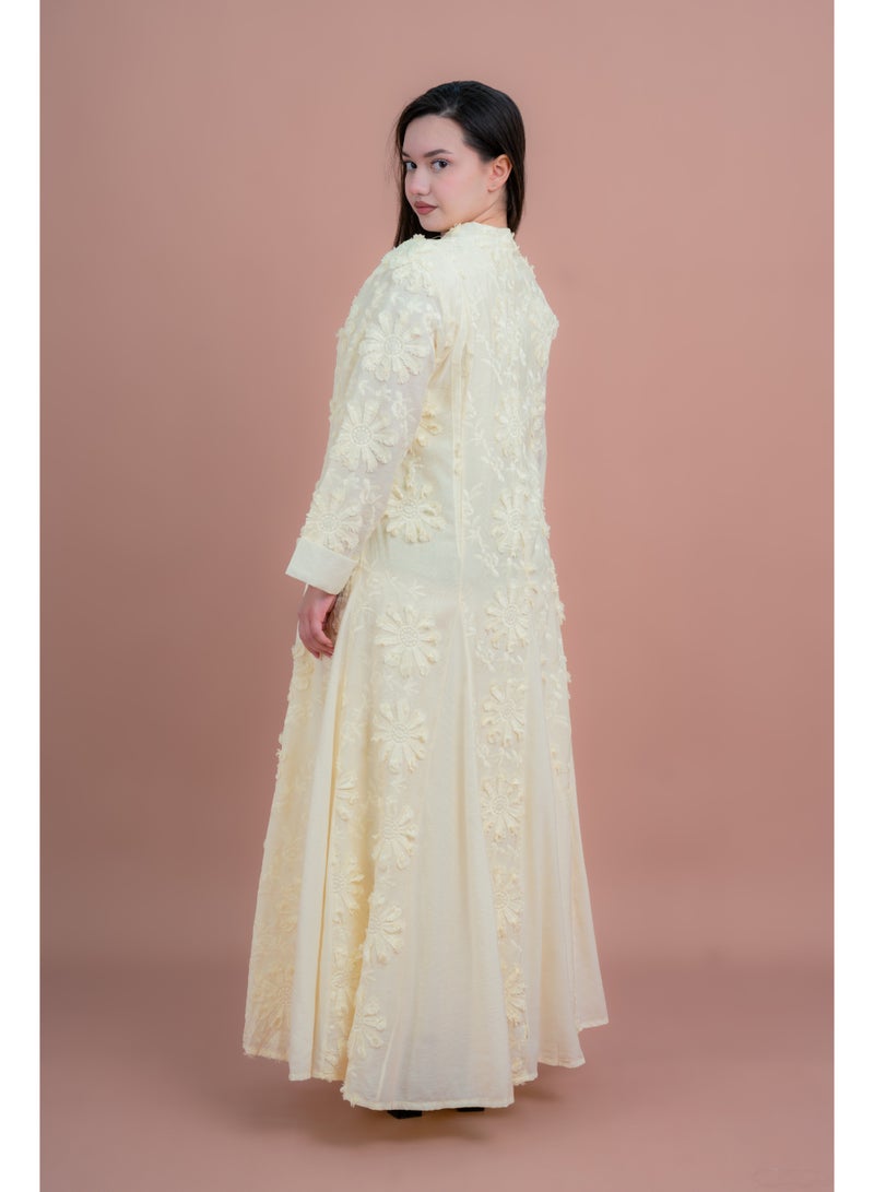 IKKXA Soft Petals Embroidered Jalabiya - Image 2