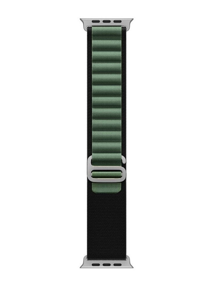 CATANES Alpine Loop Band 49mm 45mm 44mm for Apple Watch Series Ultra/8/SE/7/6/5/4/3/2/1 Nylon Woven Textile Loop Sport Strap Wristband Green/Black  - Image 3