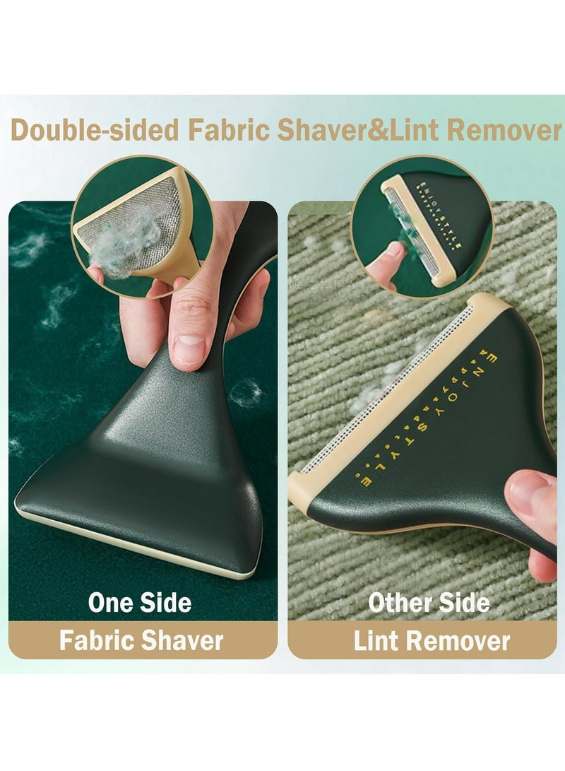 Loquat Double-Headed Lint Remover and Fabric Shaver for Clothing, Plush Furniture, Blankets, and Sofas (Green) - Image 3