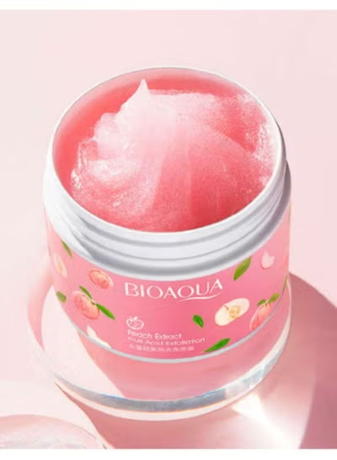 BIOAQUA Peach Extract Exfoliation, Peach Extract Fruit Acid Exfoliating Face Gel, Exfoliation Dead Skin Remover Brightening Peeling Scrub for Smooth Skin 140 g - Image 1