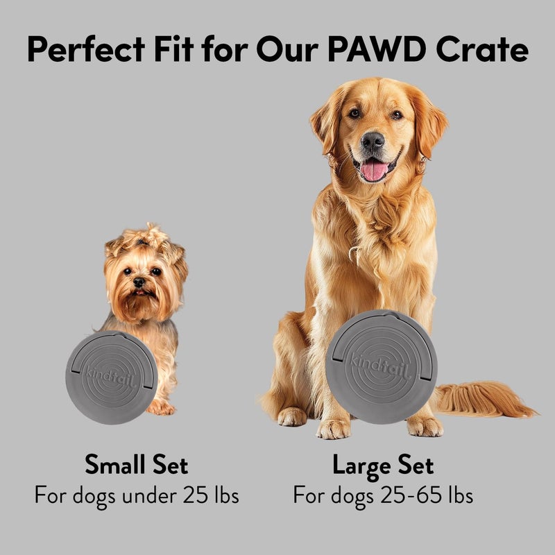 KindTail Dog Travel Bowls - Set of 2 Portable Pet Food & Water Dishes with Lid & Handle - Each Nesting Container Includes a Non-Slip Silicone Base - Microwave & Dishwasher Safe - BPA & Toxin-Free - Image 5