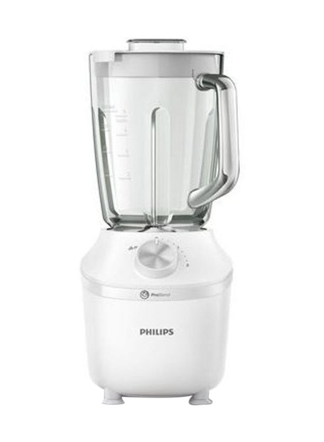 فيليبس خلاط بوعاء زجاجي - سرعتان + نبض، يأتي مع مفرمة، 2 L 600 W HR2291/20 أبيض - Image 2