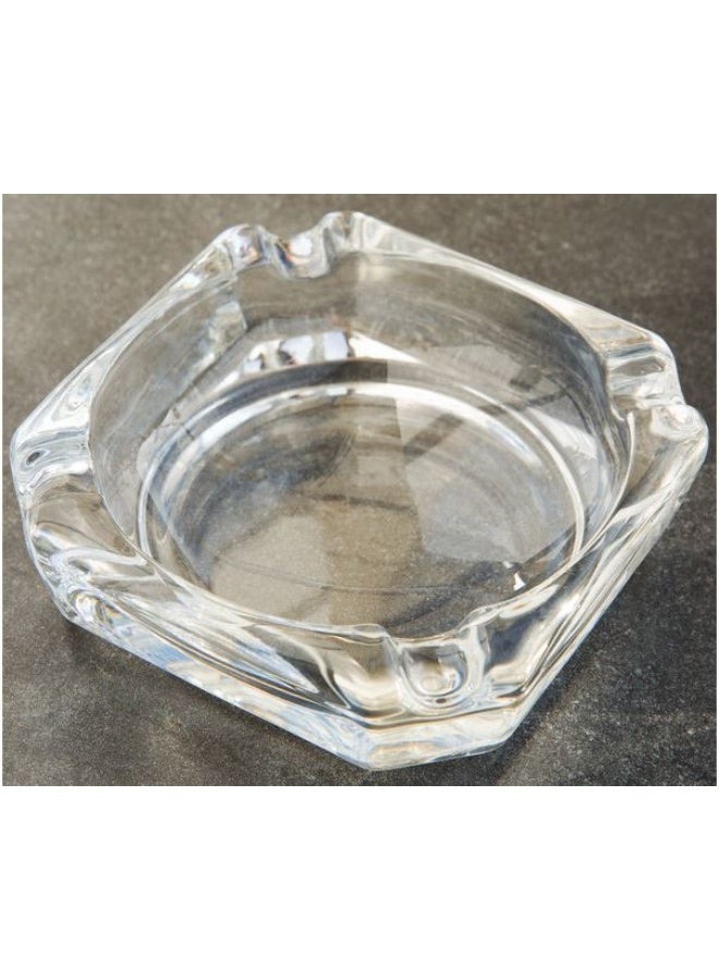 منفضة سجائر مربعة من Libbey (طراز 5143)، مقاس 3 3/4 بوصة