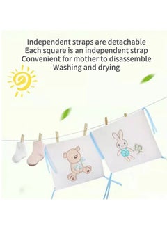 Hanayo 6-Piece Set of High-quality Cotton Baby Crib Cot Bumper Cushion With 100% Polyester Filling  - Image 3