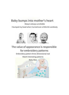 Hanayo 6-Piece Set of High-quality Cotton Baby Crib Cot Bumper Cushion With 100% Polyester Filling  - Image 4